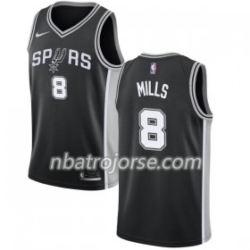 Män San Antonio Spurs Tröja Patty Mills 8 Nike 2017-18 Svart Swingman